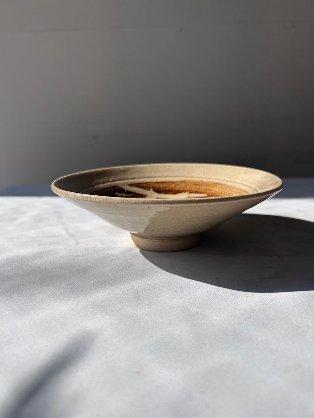 handmade ceramic plate crackle glaze artisan stoneware
