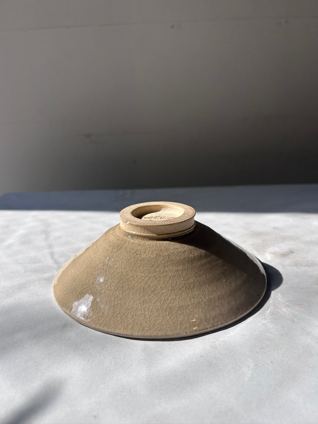 studio pottery plate crackle glaze handmade ceramic dish