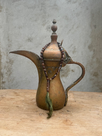 19th Century Dallah Arabic Brass Coffee Pot