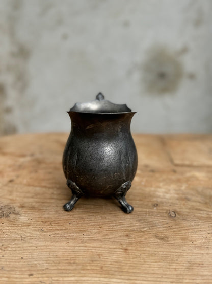 Vintage Silver-Plated Footed Creamer with Handle