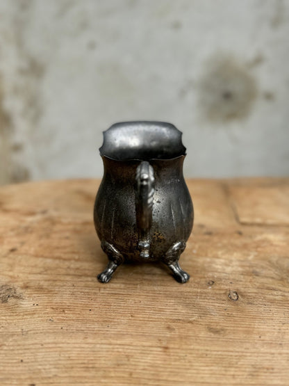 Vintage Silver-Plated Footed Creamer with Handle