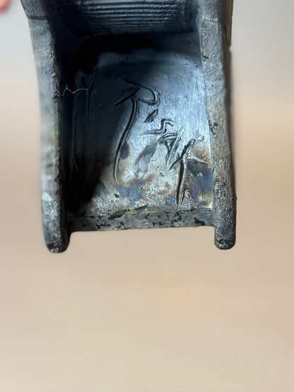 Unique Modern Asian-Inspired Ceramic Headrest Sculpture with Removable Top