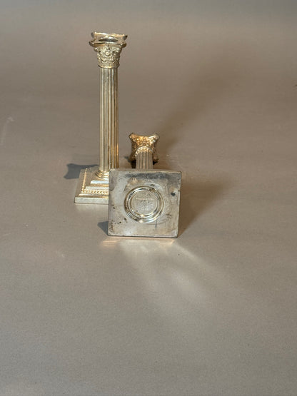 Gorham Neoclassical Corinthian Column Candlesticks for Broadmoor Hotel