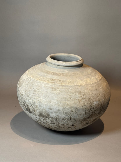 Antique French Terracotta Pot with Aged Patina