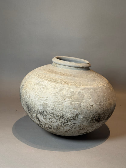 Antique French Terracotta Pot with Aged Patina