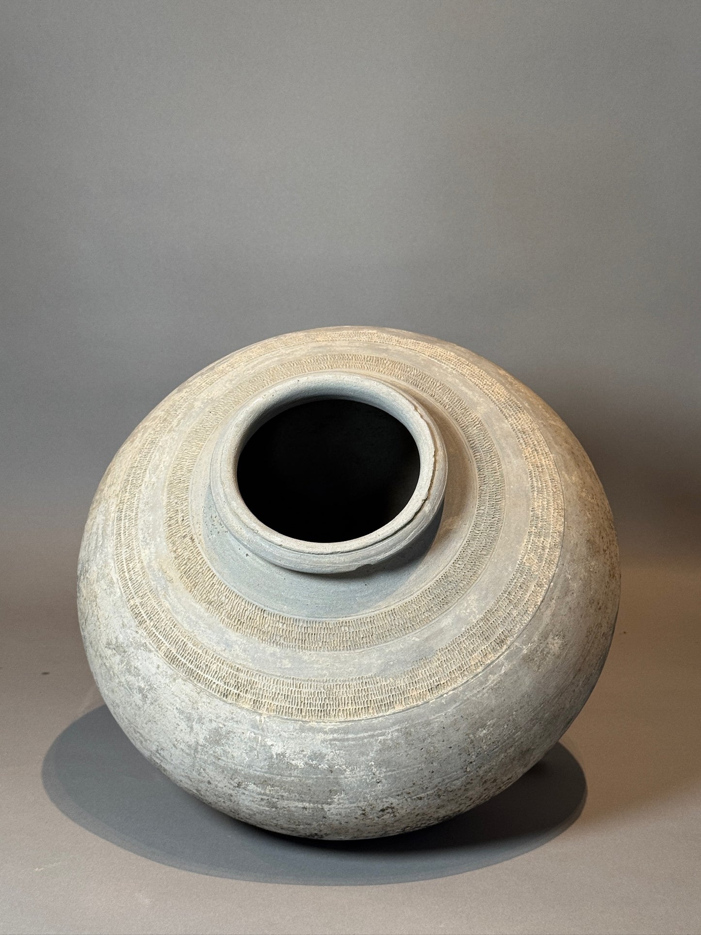 Antique French Terracotta Pot with Aged Patina