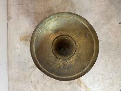 Vintage Engraved Brass Fluted Vase