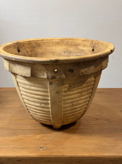 Antique Handcrafted Terracotta Planter with Geometric Pattern