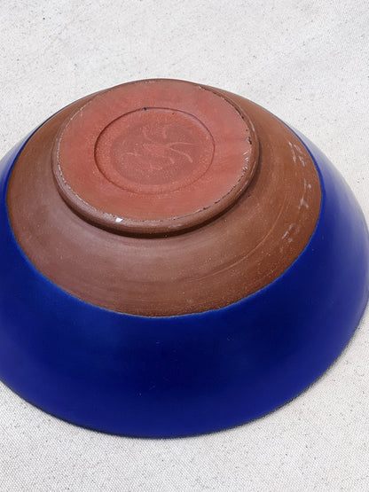 Blue Ceramic Bowl (Signed)