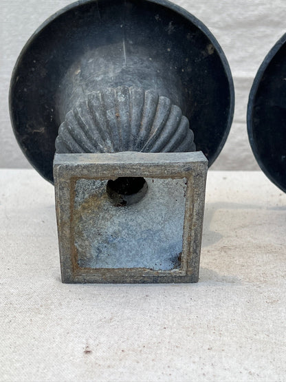 Neoclassical Cast Iron Urn Planter or Jardiniere (Set of 2)