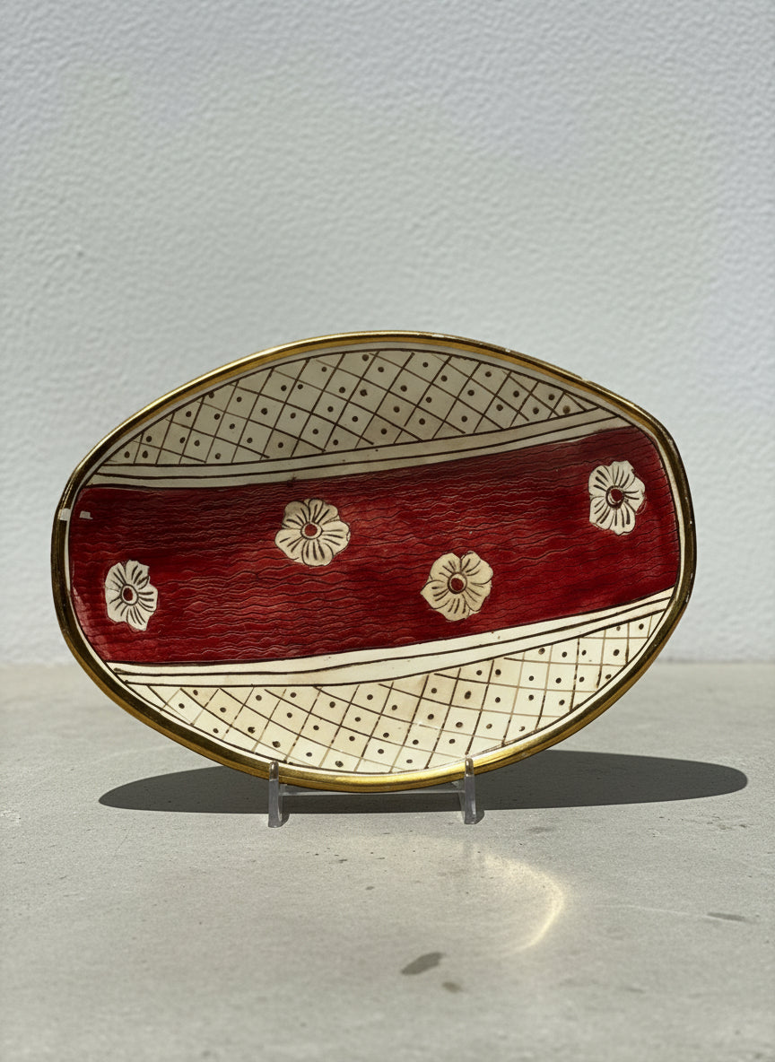 Italy Belfor Handpainted Ceramic bowl - Mid-century design