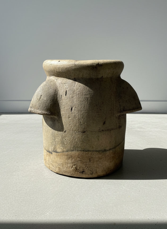 Large Antique Buff Terracotta Pot