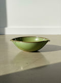 mid century frankoma pottery prairie green serving bowl
