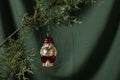 Antique German Christmas mercury glass figure of whistling chubby boy 1920s