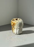 Organic Modern Ceramic Bud Vase – Sculptural Handbuilt Studio Pottery with 3-Hole Top and Earthy Textured Glaze. hommes + gardens estudio.