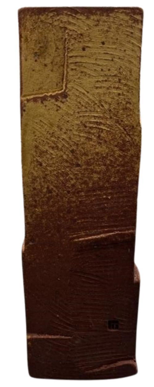 Patrick Horsley Signed Tall Studio Pottery Vase – Earthy Textured Modernist Design