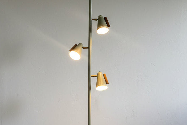 Raymond Loewy Era Stiffel Mid-Century Modern Tension Pole Floor Lamp