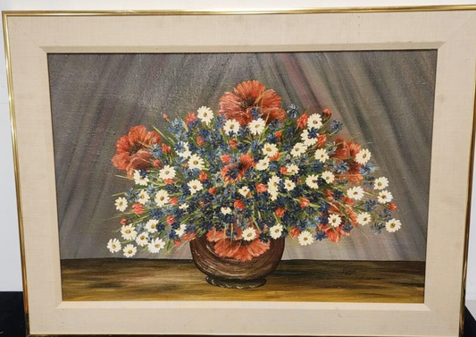 1977 CZECHOSLOVAKIAN TEXTURED PAINTING ON CANVAS