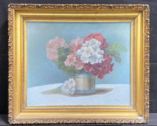 VINTAGE STILL LIFE OIL PAINTING ON BOARD