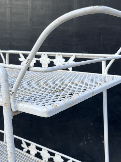 Vintage Russell Woodard Wrought Iron Bar Cart