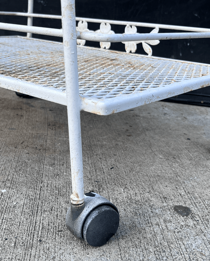 Vintage Russell Woodard Wrought Iron Bar Cart