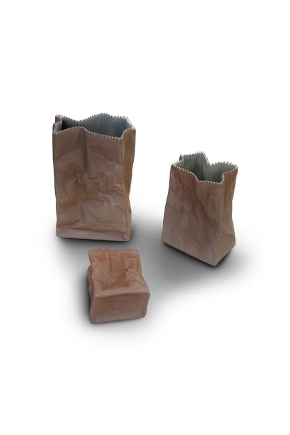 Vintage Tapio Wirkkala Rosenthal Iconic "Tutenvase" Paper Bag Vase Collection (Set of 3)