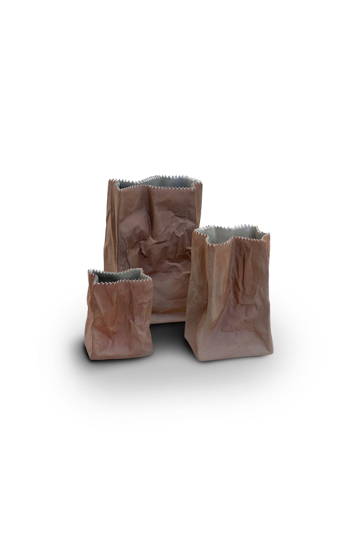 Vintage Tapio Wirkkala Rosenthal Iconic "Tutenvase" Paper Bag Vase Collection (Set of 3)