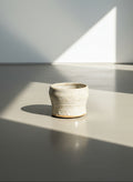 signed 1966 studio pottery tea bowl with natural ash glaze