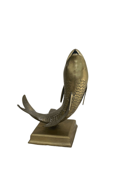 Solid Brass Fish Vase
