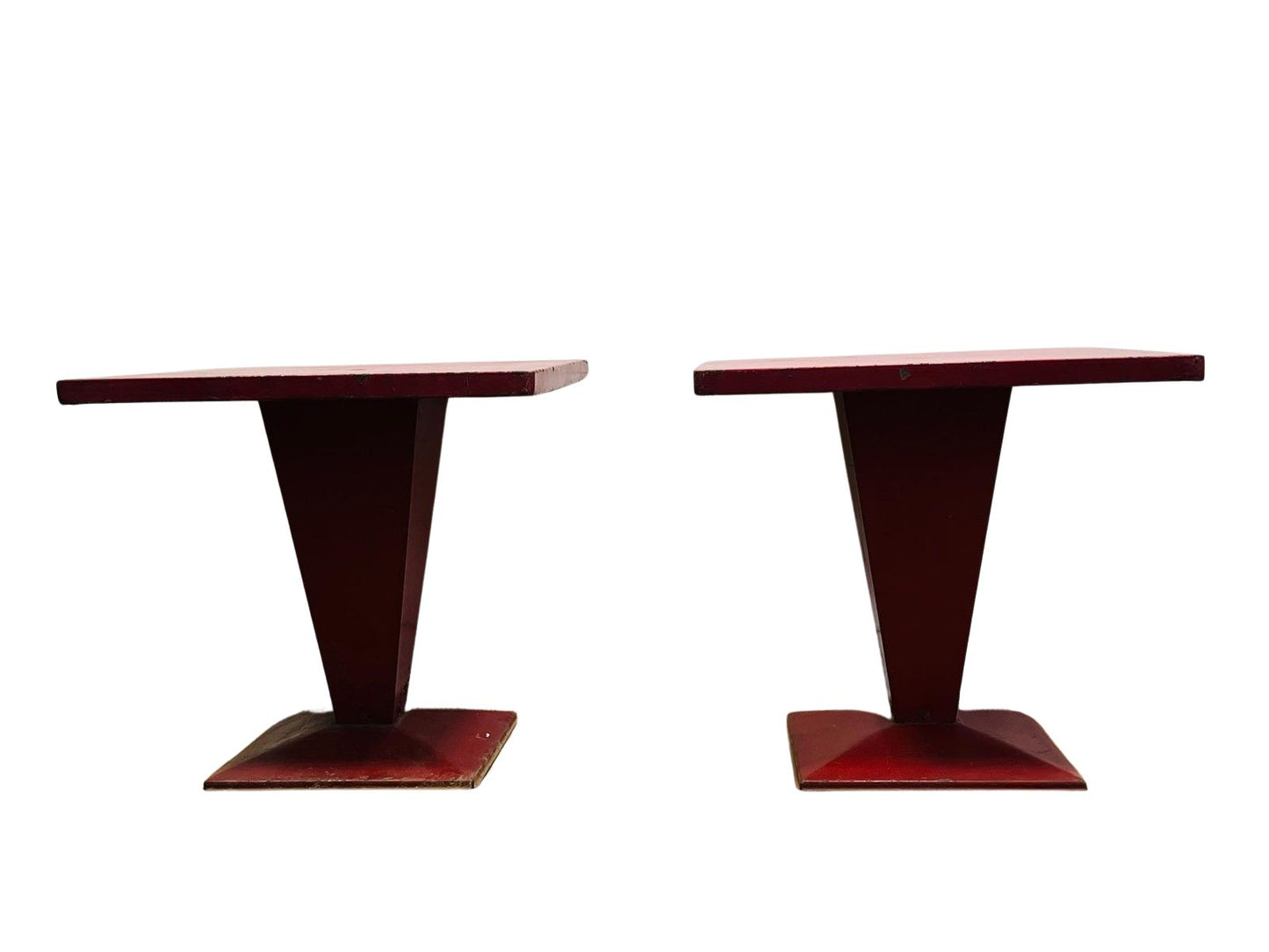 Pair of Authentic 1950s Tolix ‘KUB’ Bistro Tables – Iconic French Design