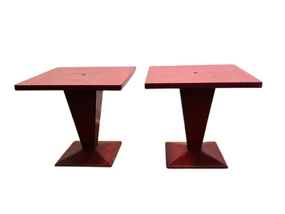 Pair of Authentic 1950s Tolix ‘KUB’ Bistro Tables – Iconic French Design