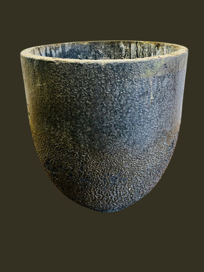Antique French Industrial Foundry Crucible – Large Molten Metal Casting Vessel