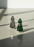 Vintage Hammered Metal Hexagonal Salt & Pepper Shaker Set with Dome Tops