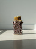 Vintage Handmade Signed Tall Square Shaped Ceramic Vase