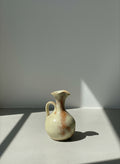 Handcrafted Rustic Drip-Glaze Stoneware Pitcher Vase with Speckled Earth-Tone Finish