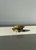 Vintage Solid Brass Turtle Lidded Trinket Dish