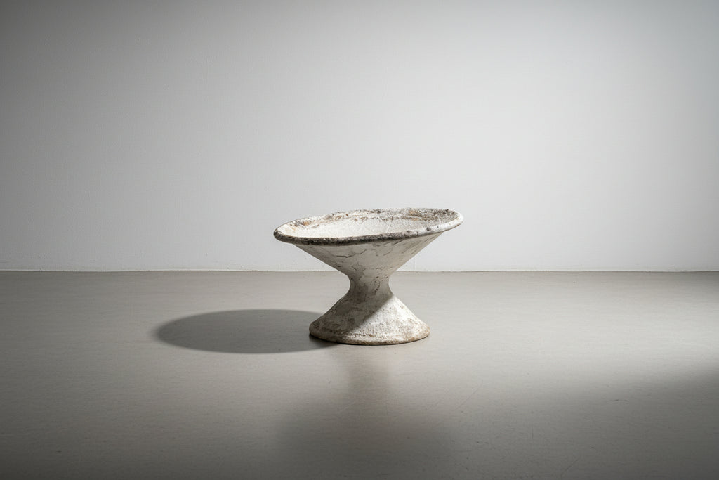 willy guhl tilt planter slanted concrete garden design