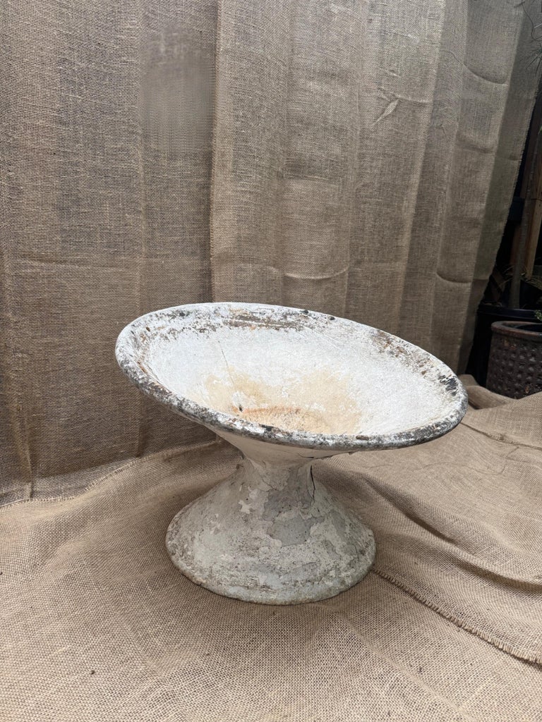 Vintage Willy Guhl Tilt Mid-Century Modern Concrete Planter