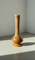 Elegant Mid-Century Haeger Pottery Honey-Brown Flared Bud Vase, USA