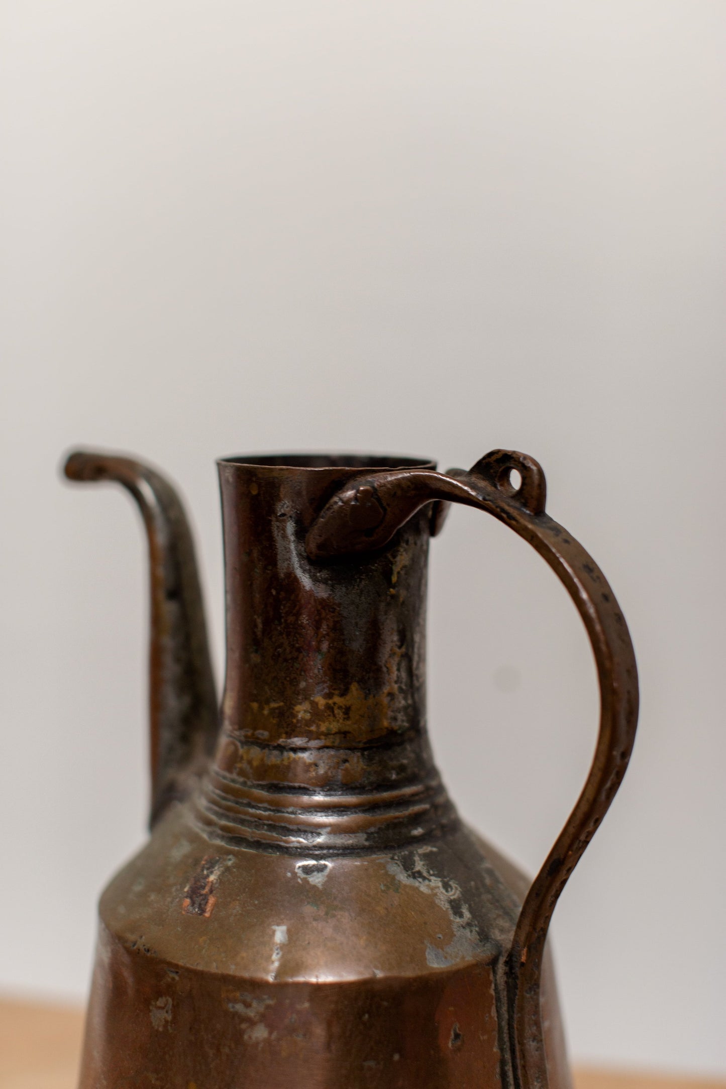 Antique Ottoman Imperial Ibrik Copper Jug