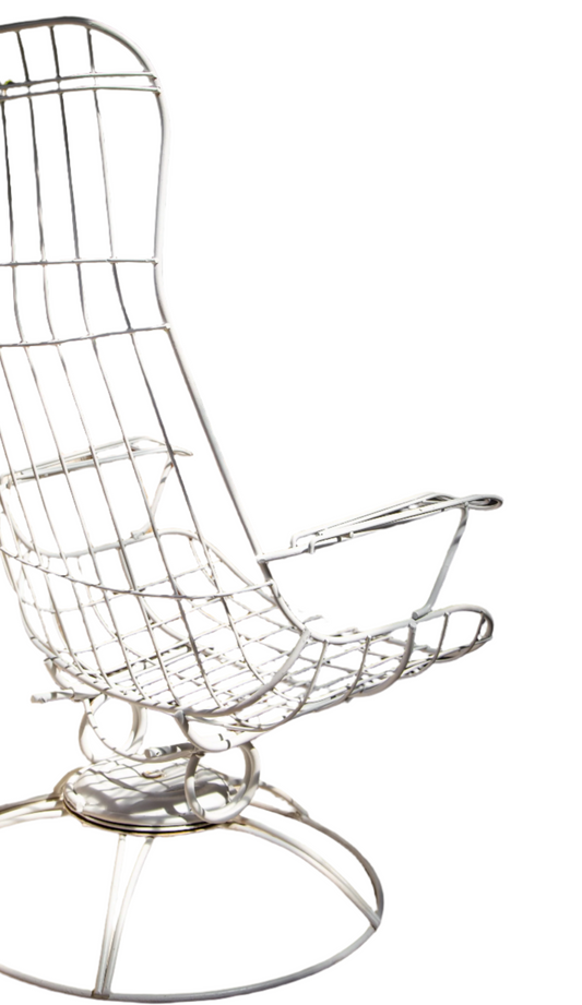 Pair of Mid-Century Modern Homecrest Siesta Swivel Rocker Patio Lounge Chairs