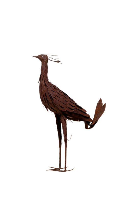 VINTAGE HEAVY-GAUGE METAL PEACOCK