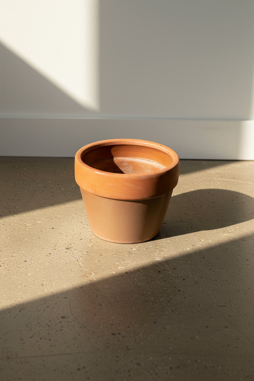 1960s small traditional terracotta planter in classic brown finish, vintage garden pottery perfect for mid-century and outdoor décor — Hommes and Gardens, Pots + Vessels Collection, Landscape Architect, Interior Designer, Outdoor Living, Outdoor Decorations, Home Decor, Home Design, Luxury Design, Art, Furniture, Objects, Best Gifts, Nature, Backyard, Yard.