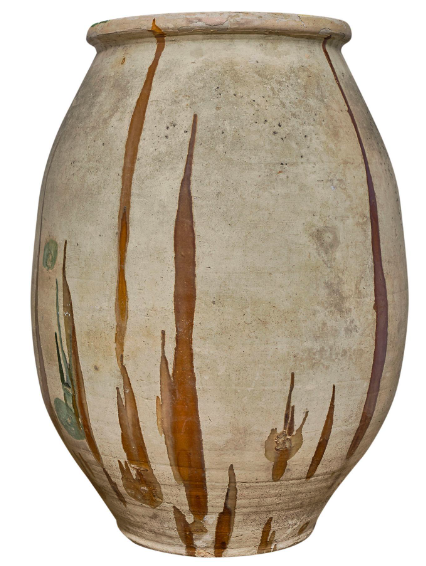 19th-century French Biot planter with vintage glazed finish and traditional Provençal style, perfect for garden design — Hommes and Gardens, Pots + Planters Collection, home decor, garden decor, outdoor decorations, home design, luxury design, Landscape Architect, Interior Designer, Outdoor Living, Art, Furniture, Objects, Best Gifts, Nature, Backyard, Yard.