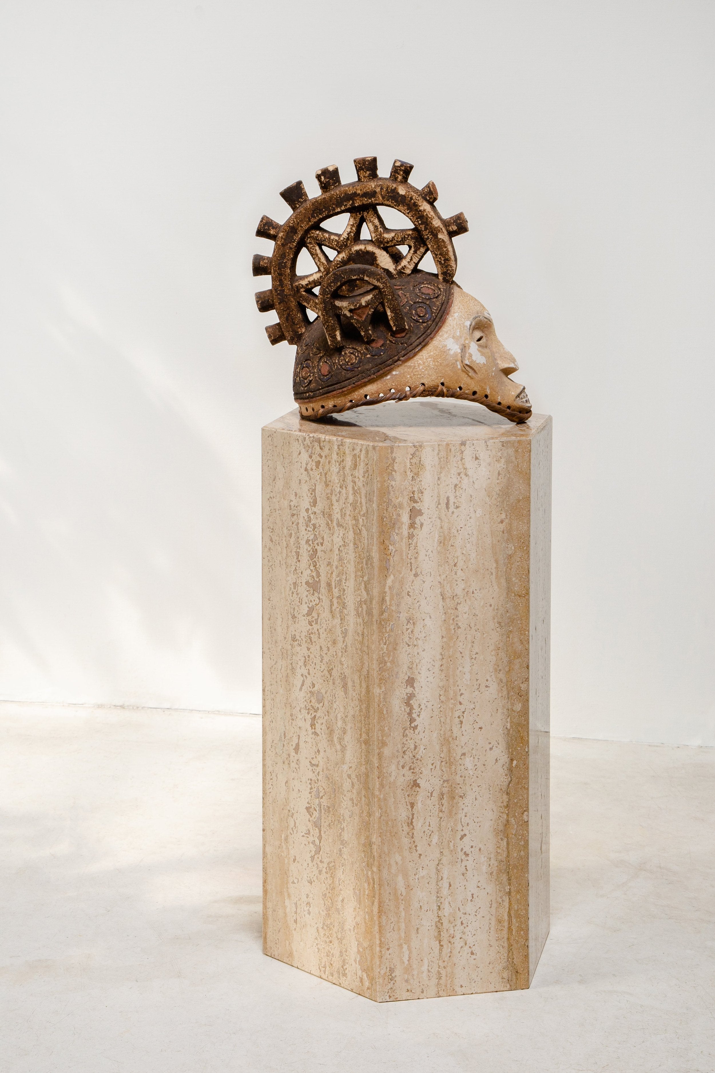 19th-century Igbo mask from Nigeria, hand-carved wooden sculpture with traditional painted details and rich cultural heritage — Hommes and Gardens, Objects Collection, home decor, outdoor decorations, home design, luxury design, Landscape Architect, Interior Designer, Outdoor Living, Art, Furniture, Objects, Best Gifts, Nature, Backyard, Yard.