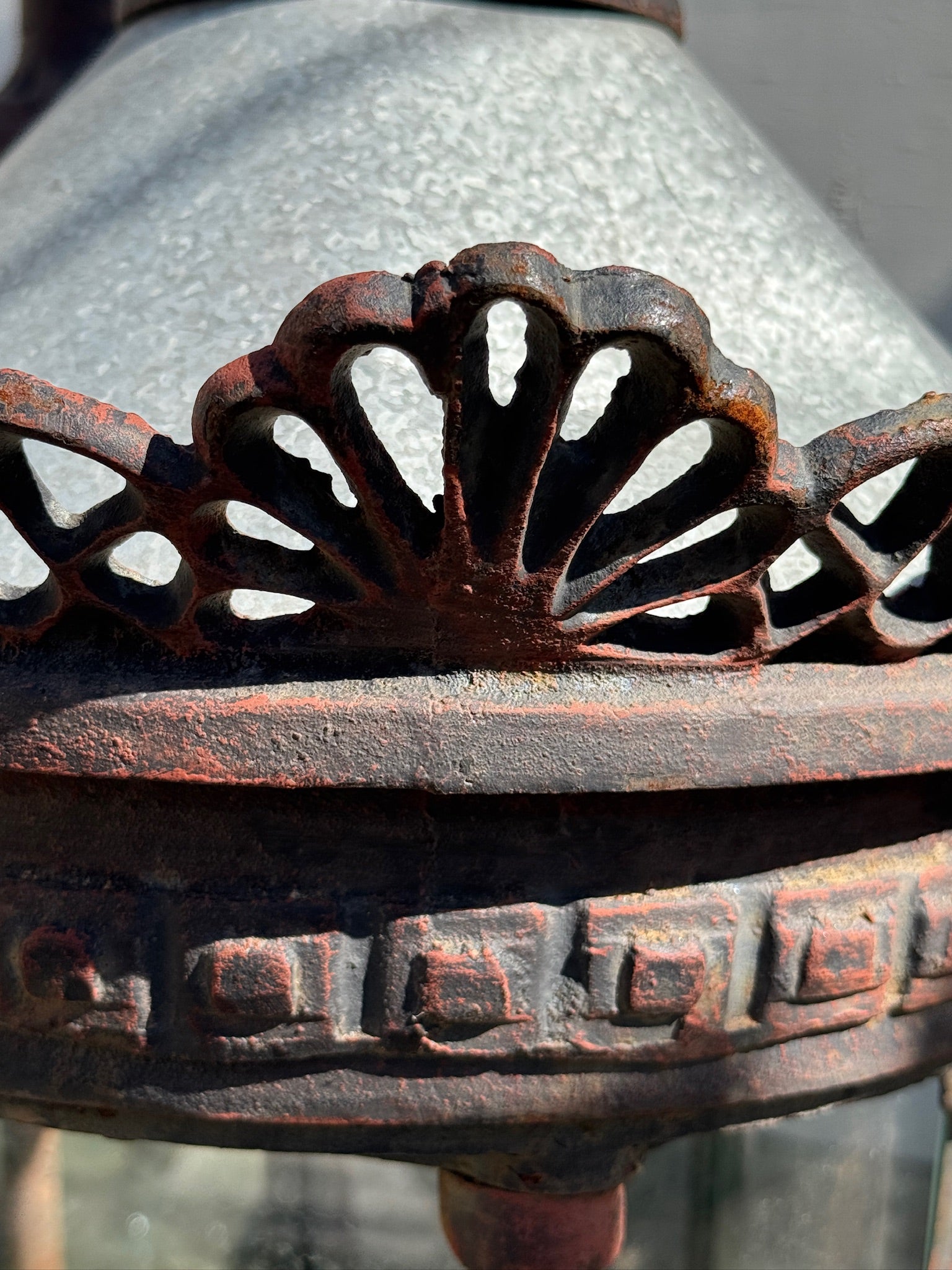 Antique European cast metal street lights in Victorian and Industrial design, restored fixtures with replaced glass panels and ornate metalwork — Hommes and Gardens, Lights + Lanterns Collection, Landscape Architect, Interior Designer, Outdoor Living, Art, Furniture, Objects, Best Gifts, Nature, Backyard, Yard, Outdoor Decorations, Home Decor, Home Design, Luxury Design.