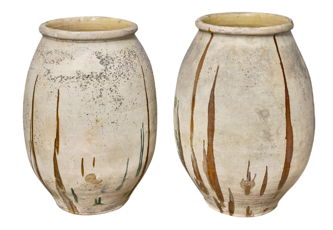 Antique French Biot pot featuring handcrafted terracotta design with preserved glaze, ideal for luxury outdoor spaces — Hommes and Gardens, Pots + Planters Collection, home decor, garden decor, outdoor decorations, home design, luxury design, Landscape Architect, Interior Designer, Outdoor Living, Art, Furniture, Objects, Best Gifts, Nature, Backyard, Yard.