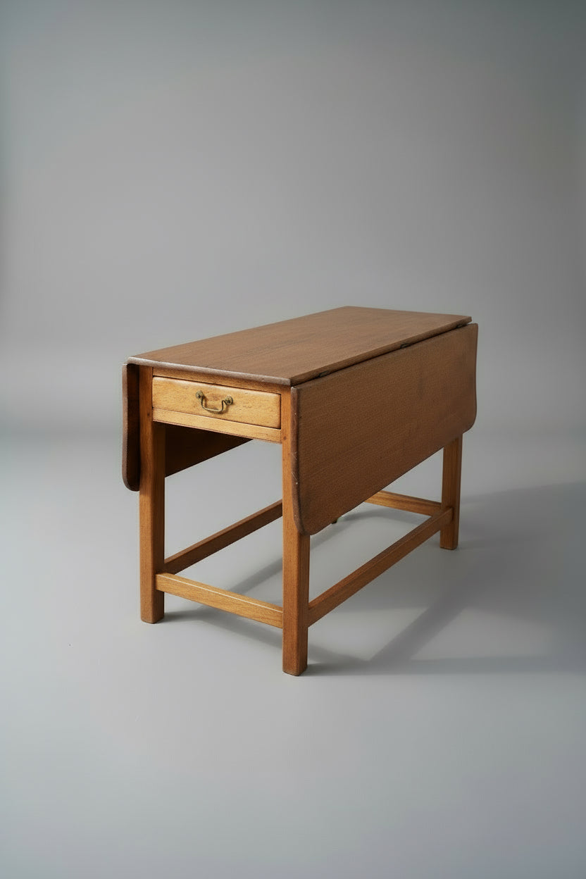 Antique rustic pine dropleaf cottage dining table with a single drawer, distressed patina, and sturdy farmhouse legs — Hommes and Gardens, Furniture Collection, Landscape Architect, Interior Designer, Outdoor Living, Art, Furniture, Objects, Best Gifts, Nature, Backyard, Yard, Outdoor Decorations, Home Decor, Home Design, Luxury Design.