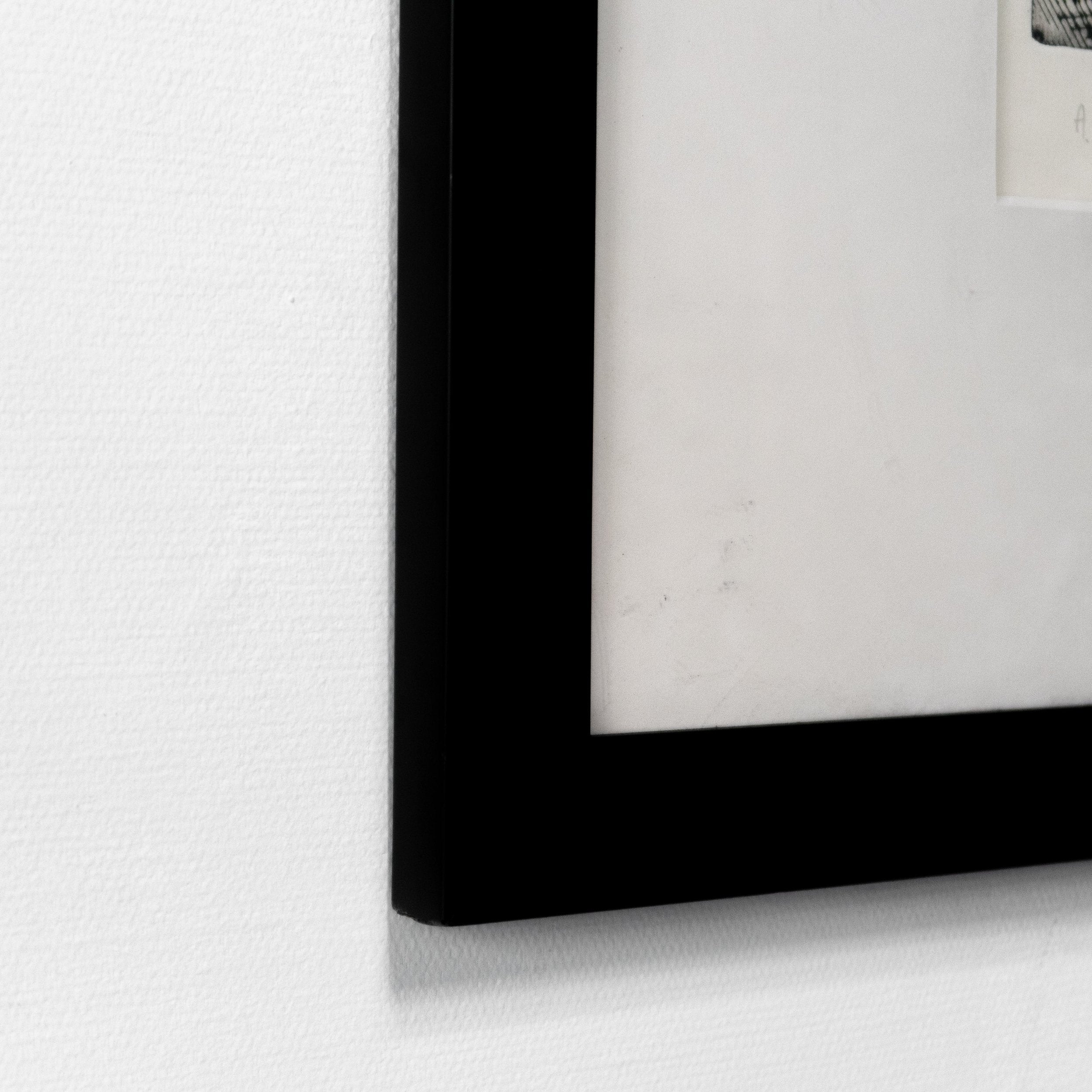 Close-up of the frame of Sandro Chia Signed Lithograph, Artist Proof (Sitting Lady Series, Circa 1980s) - hommes + gardens estudio