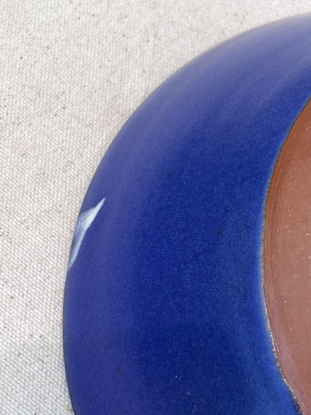 studio pottery blue bowl home decor styling